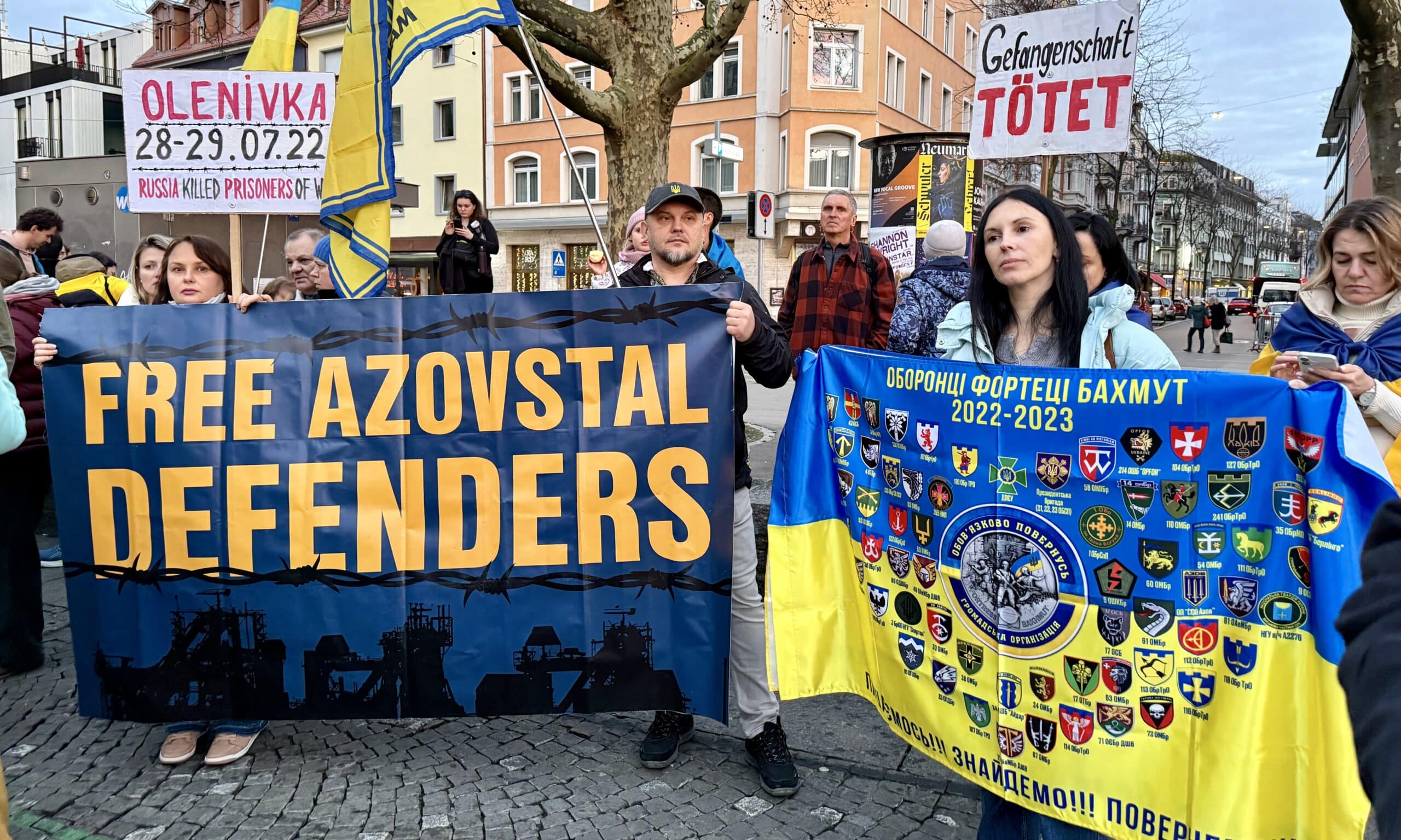 Маніфестація і мітинг солідарності з українцями і Україною. Цюрих, 24 лютого 2026 р. (© forall.swiss)