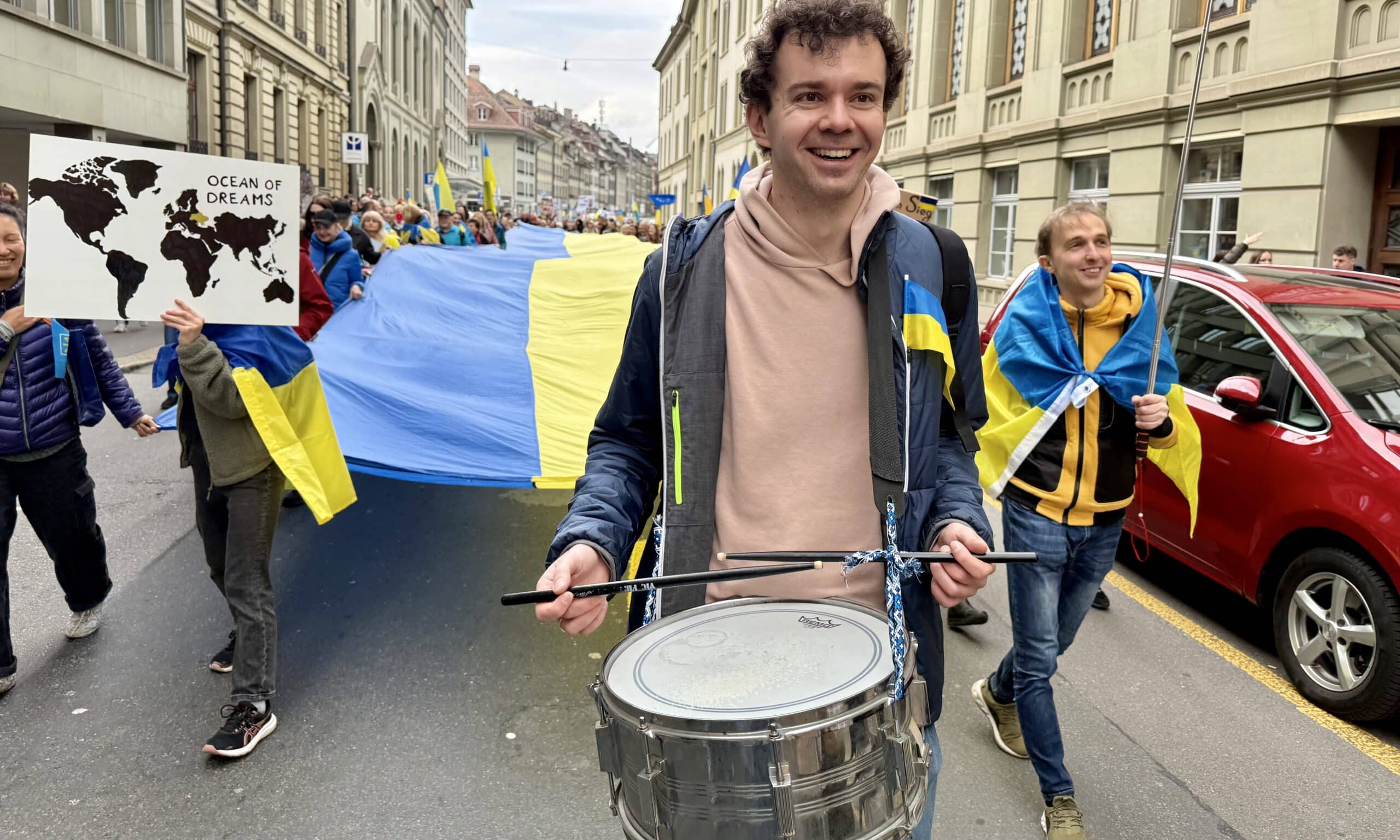 Национальная манифестация и митинг солидарности с украинцами и Украиной. Берн, 28 февраля 2026 г. (© forall.swiss)