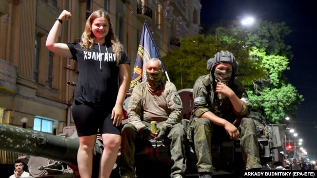 Мятеж ЧВК «Вагнер» Евгения Пригожина. 24 июня 2023 года, Ростов-на-Дону (© Arkady Budnitsky / epa-efe)